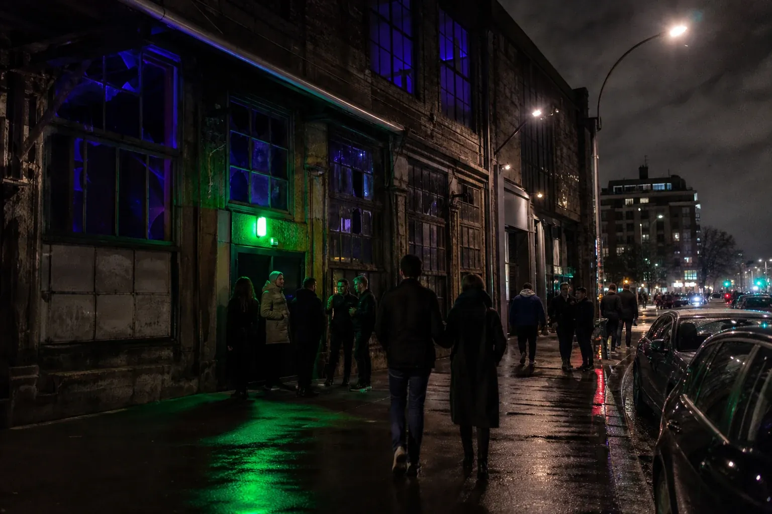 Berlin éjszakai utcája