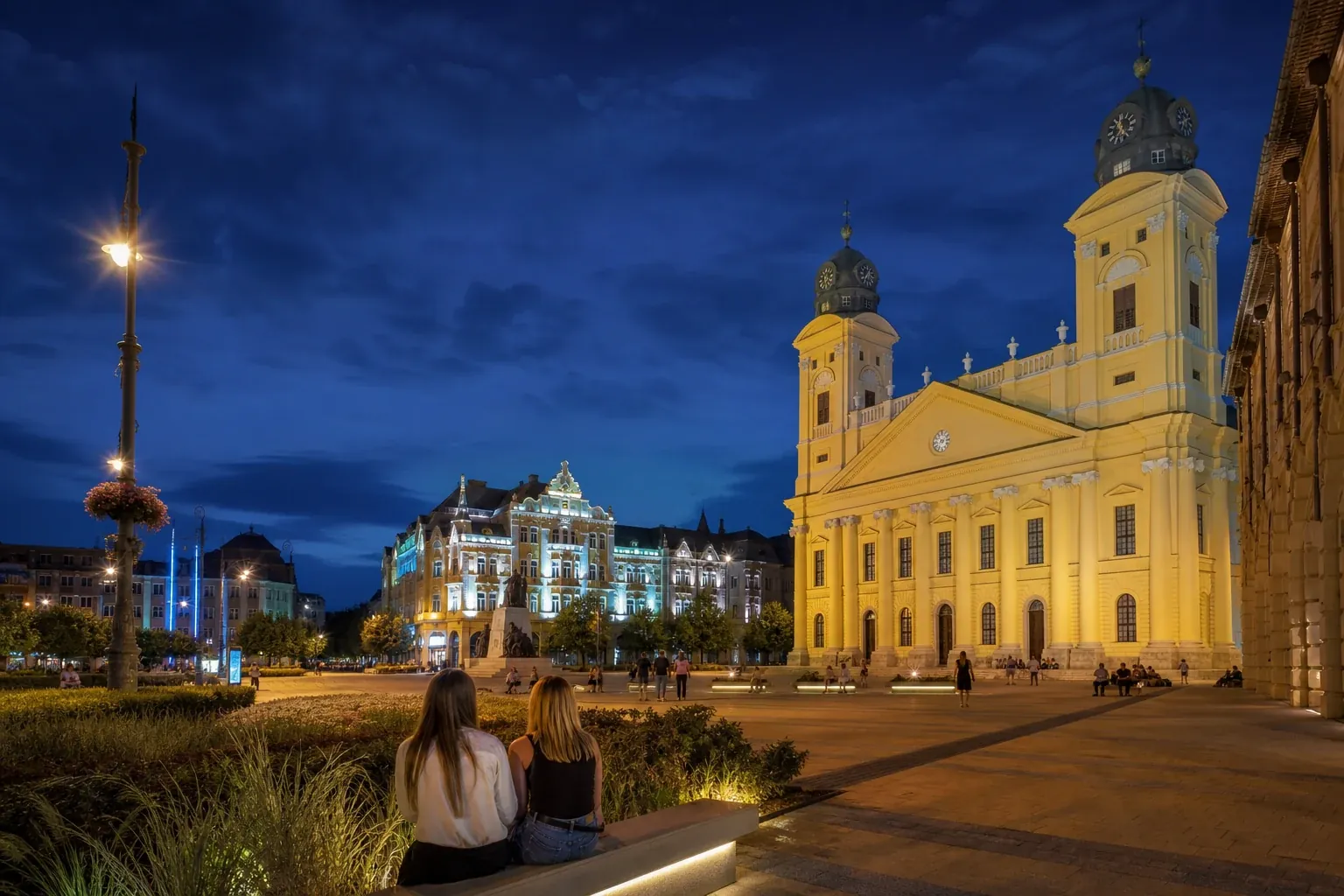 Debrecen esti belvárosa