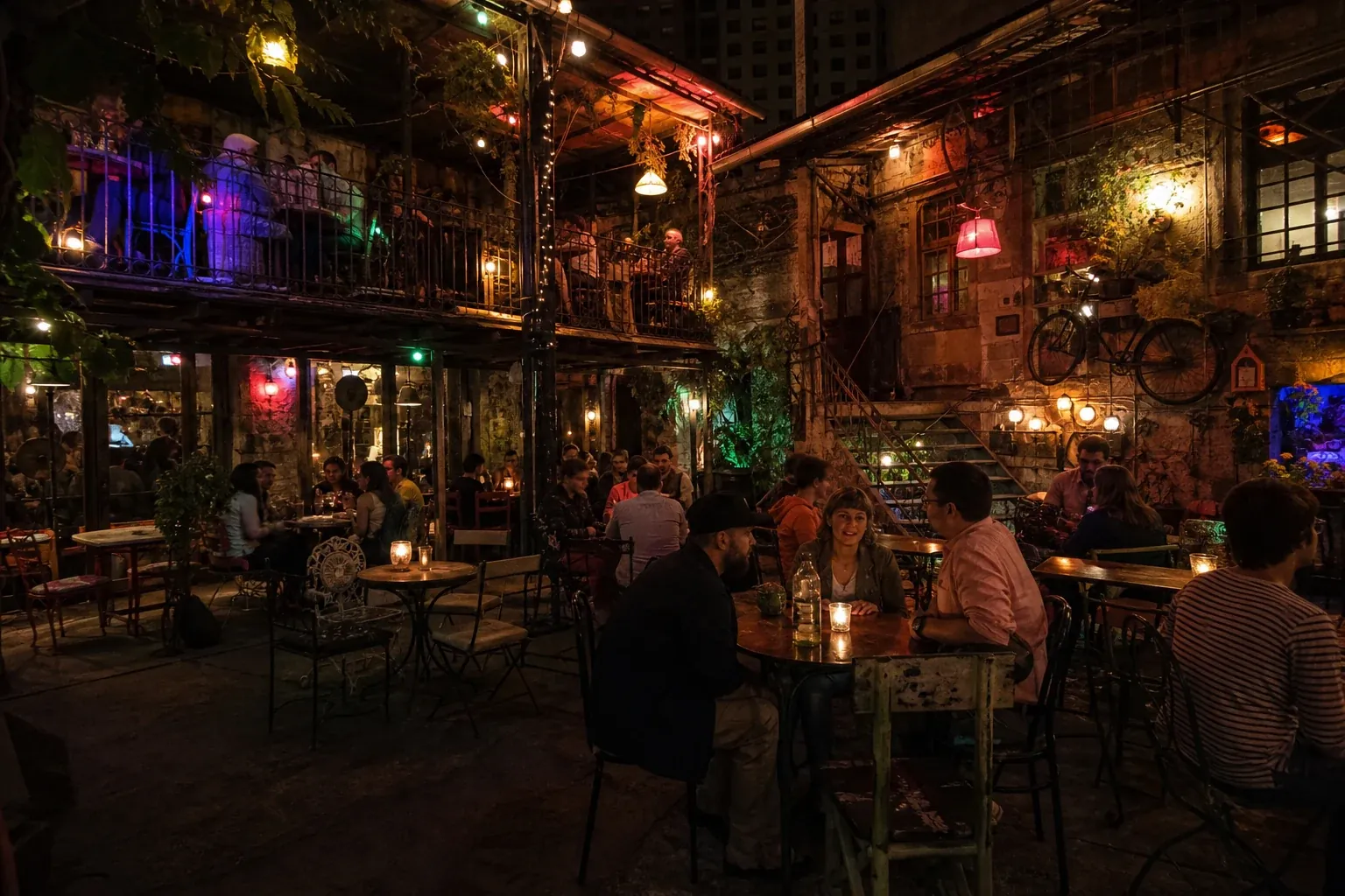 Szimpla Kert eklektikus belső tere